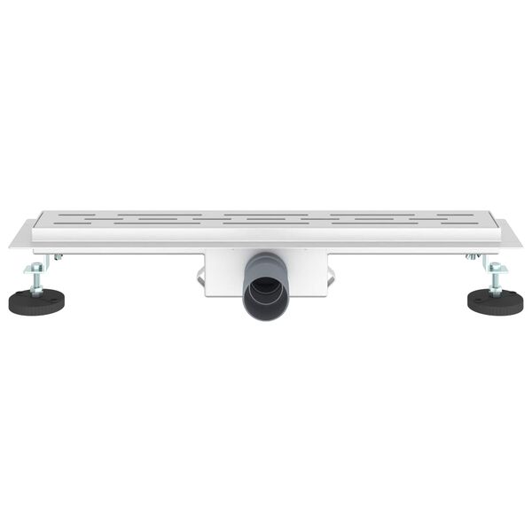 vidaXL Duschavlopp med Linje Design Silver 60 cm Rostfritt St&aring;l 304