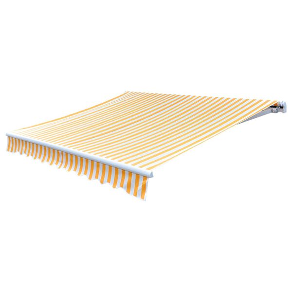 vidaXL Markisduk orange & vit 4,5x3 m