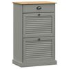 vidaXL Skosk&aring;p VIGO 60x35x96 cm gr&aring; massiv furu