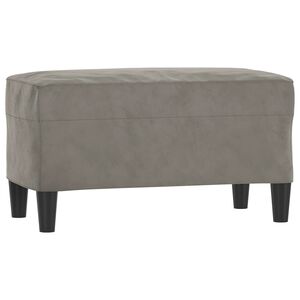 vidaXL B&auml;nk ljusgr&aring; 70x35x41 cm sammet
