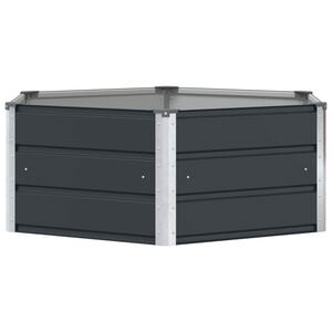vidaXL Planteringsk&auml;rl Antracit 129 x 129 x 45 cm St&aring;l