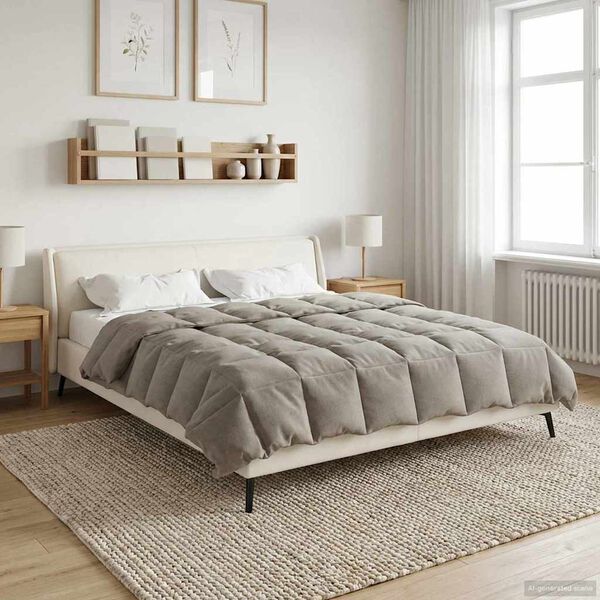 vidaXL Vinter T&auml;cke Quiltad Gr&ouml;n 200 x 220 cm Mikrofiber