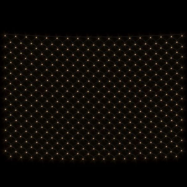 vidaXL Ljusnät varmvit 3x3 m 306 LED inne/ute