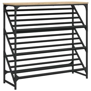 vidaXL Skohylla sonoma-ek 90x30x85 cm konstruerat tr&auml;
