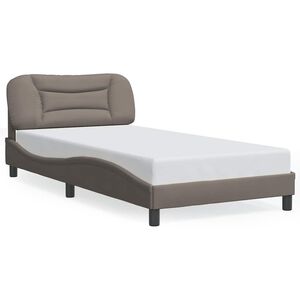 vidaXL Bed Frame without Mattress "Hvar" Taupe 100x200 cm Fabric