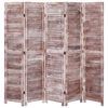 vidaXL Rumsavdelare 5 paneler brun 175x165 cm tr&auml;