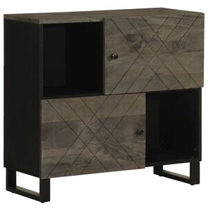 vidaXL Sk&auml;nk svart 80x33x75 cm massivt mangotr&auml;