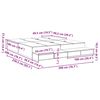 vidaXL Förvaringssängram med låda Svart Ek 200 cm Konstruerat trä