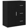 vidaXL Sideboard Svart Ek 60 x 31 x 70 cm Konstruerat tr&auml;