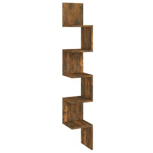 vidaXL V&auml;ggh&ouml;rnhylla r&ouml;kf&auml;rgad ek 20x20x127,5 cm konstruerat tr&auml;