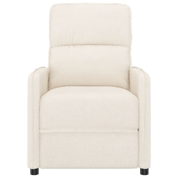 vidaXL Elektrisk massagefåtölj Beige mikrofibertyg