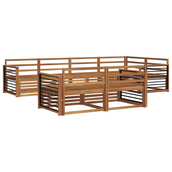 vidaXL Utomhussoffset 7 pcs Naturf&auml;rg Massivt Akaciatr&auml;