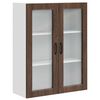 vidaXL V&auml;ggglasf&ouml;rr&aring;d PORTO Brun Ek 80 x 31 x 100 cm Konstruerat tr&auml;