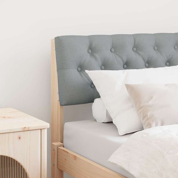 vidaXL Kl&auml;dd s&auml;nggavel Ljusgr&aring; 75 cm Massiv furu