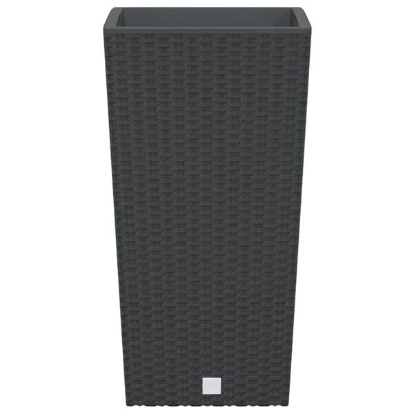 vidaXL Blomkruka med avtagbar insida antracit 11/26,5 L PP-rotting