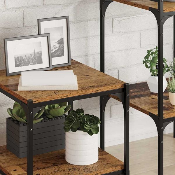 vidaXL Bokhylla Br&auml;da 4 pcs Brun 40 x 40 x 1,5 cm Konstruerat tr&auml;