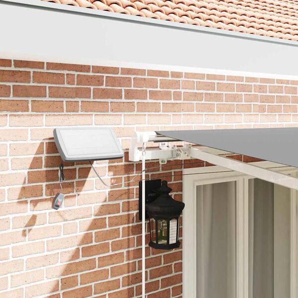 vidaXL Markisram med LED -remsljus Vit 500 × 300 cm Aluminium