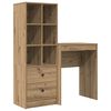 vidaXL Skrivbord Artisan Ek 105,5 x 34 x 127 cm 2 st
