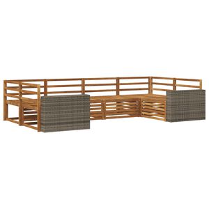 vidaXL Utomhussoffset 6 pcs Naturlig