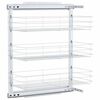 vidaXL Utdragbar inredning k&ouml;kssk&aring;p 3 hyllor silver 47x25x56 cm