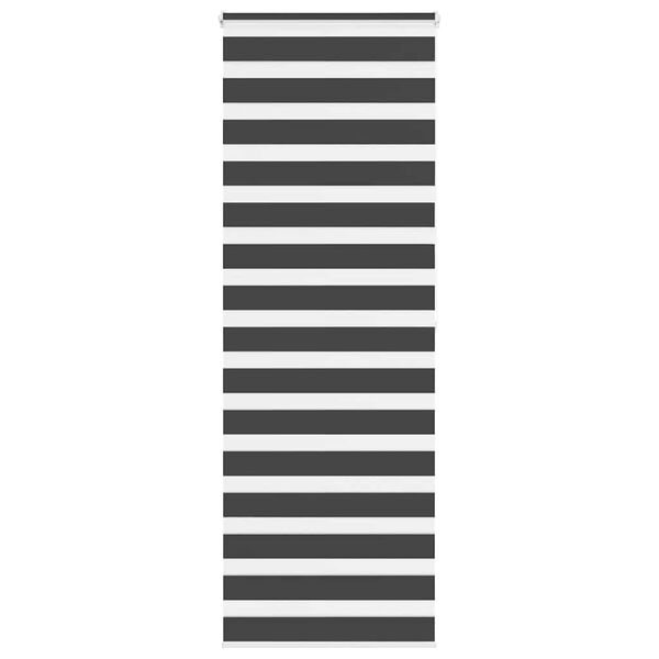 vidaXL Rullgardin zebra svart 70x200 cm tyg bredd 65,9 cm polyester