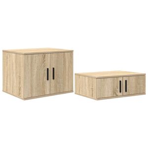 vidaXL F&ouml;rvaringssk&aring;p 2 pcs Sonoma-ek 127 x 41 x 40 cm Konstruerat tr&auml;