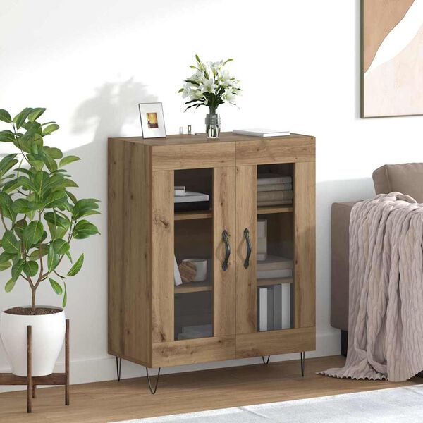 vidaXL Sideboard Artisan Ek 69,5 x 34 x 90 cm Konstruerat tr&auml;