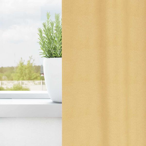 vidaXL M&ouml;rkl&auml;ggningsgardiner med Ringar 2 pcs Beige 245 x 140 cm
