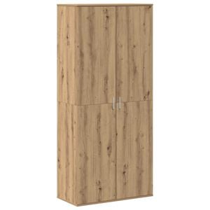 vidaXL Sk&aring;p 80 x 39 x 178 cm Konstruerat tr&auml; Artisan-ek