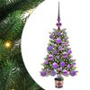 vidaXL Julgran med 150 LED-lampor med stativ Gr&ouml;n 65 cm PE