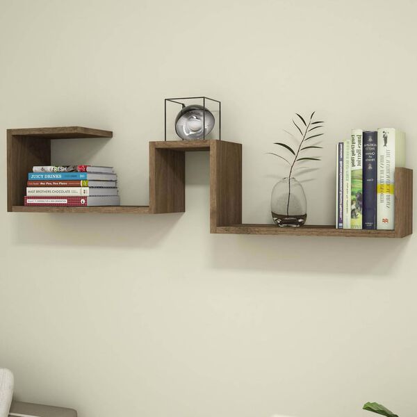 Homemania V&auml;gghylla Maze 117x22x30 cm valn&ouml;tstr&auml;