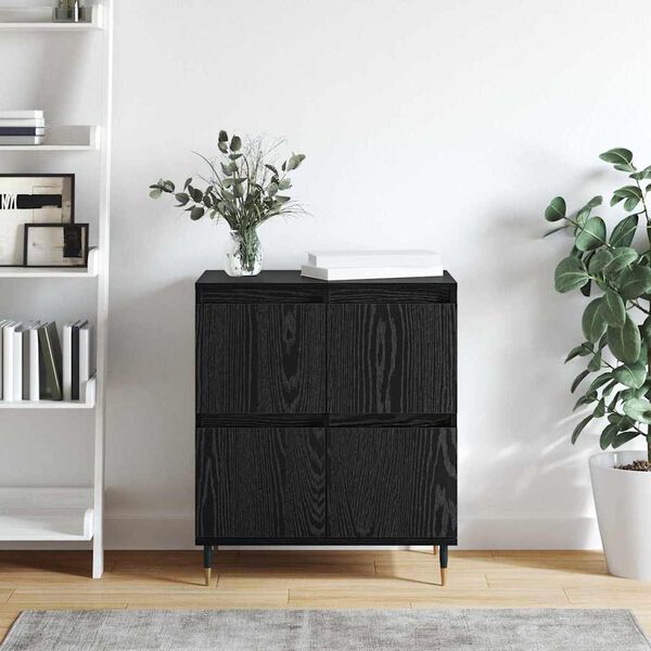vidaXL Sideboard Svart Ek 60 x 35 x 70 cm