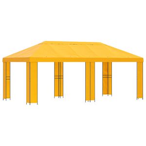 vidaXL Tr&auml;dg&aring;rdsgazebo 6 x 3 m Gul Polyester och St&aring;l 190