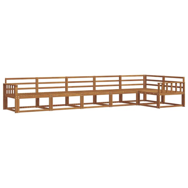 vidaXL Utomhussoffset 6 pcs Naturf&auml;rg Massivt Akaciatr&auml;