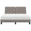 vidaXL Bed with Mattress Taupe 140x190 cm Fabric