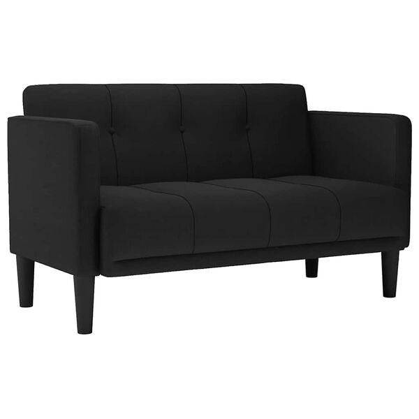 vidaXL Loveseat soffa svart 111 cm tyg