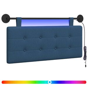 vidaXL H&auml;ngande s&auml;nggavel Med LED-lampa Bl&aring; Tyg