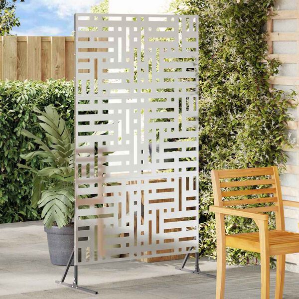 vidaXL Avsk&auml;rmningssk&auml;rm Gr&aring; 100 x 50 x 180 cm St&aring;l