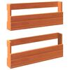 vidaXL V&auml;ggmonterade skost&auml;ll 2 st vaxbrun 59x8,5x23,5 cm massivt furu