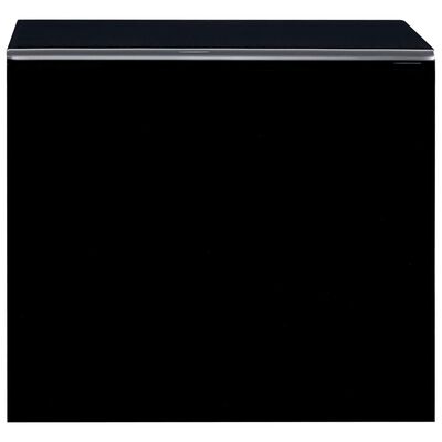 vidaXL Soffbord svart 50x50x45 cm härdat glas