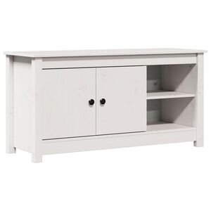 vidaXL Tv-b&auml;nk vit 103x36,5x52 cm massiv furu