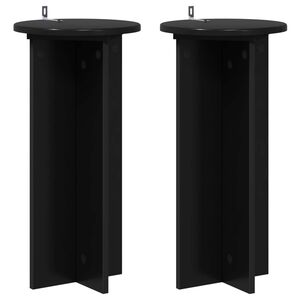 vidaXL V&auml;xtst&auml;ll 2 pcs Svart 29,5 x 29,5 x 60 cm Konstruerat tr&auml;