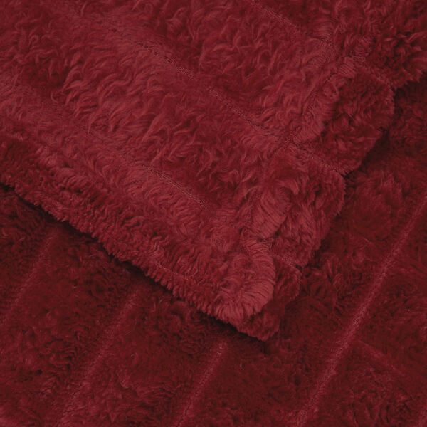 vidaXL Kastfilt Bordeaux R&ouml;d 150 x 130 cm Fleece