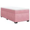 vidaXL Rams&auml;ng med madrass rosa 90x190 cm sammet