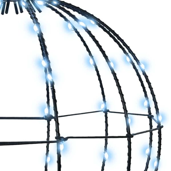 vidaXL Ball med 120 LED-lampor Kallvit 40 cm Metall