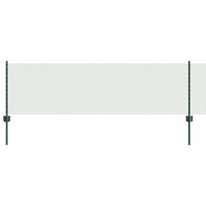 vidaXL Sexkantigt staket med stolpe 50 x 0,6 m PVC-belagda st&aring;l Gr&ouml;n