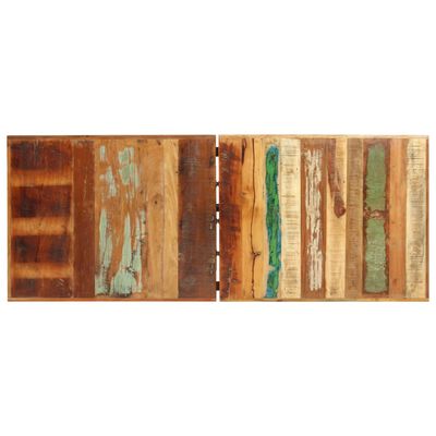 vidaXL Barmöbler 9 delar massivt återvunnet trä, äkta läder och kanvas