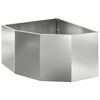 vidaXL H&ouml;rnst&auml;llning Silver 60 x 60 x 35 cm Galvaniserat st&aring;l