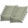 vidaXL Kudd&ouml;verdrag 12 pcs HOUTEN Gr&ouml;n 40 x 80 cm Chenilletyg