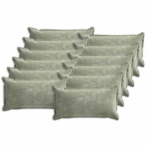 vidaXL Kudd&ouml;verdrag 12 pcs HOUTEN Gr&ouml;n 40 x 80 cm Chenilletyg